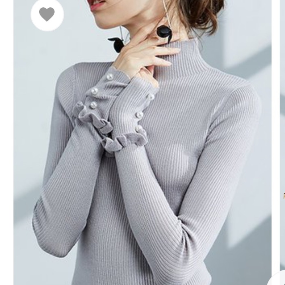 NWOT Ribbed mock neck sweater
